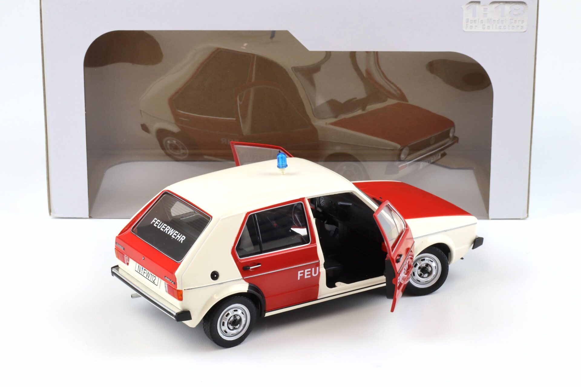 1:18 Solido VW Golf 1 Feuerwehr red/ white