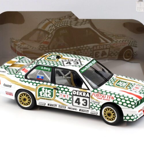 1:18 Solido BMW M3 E30 DTM 1991 A.Berg #43 Tictac white/ green