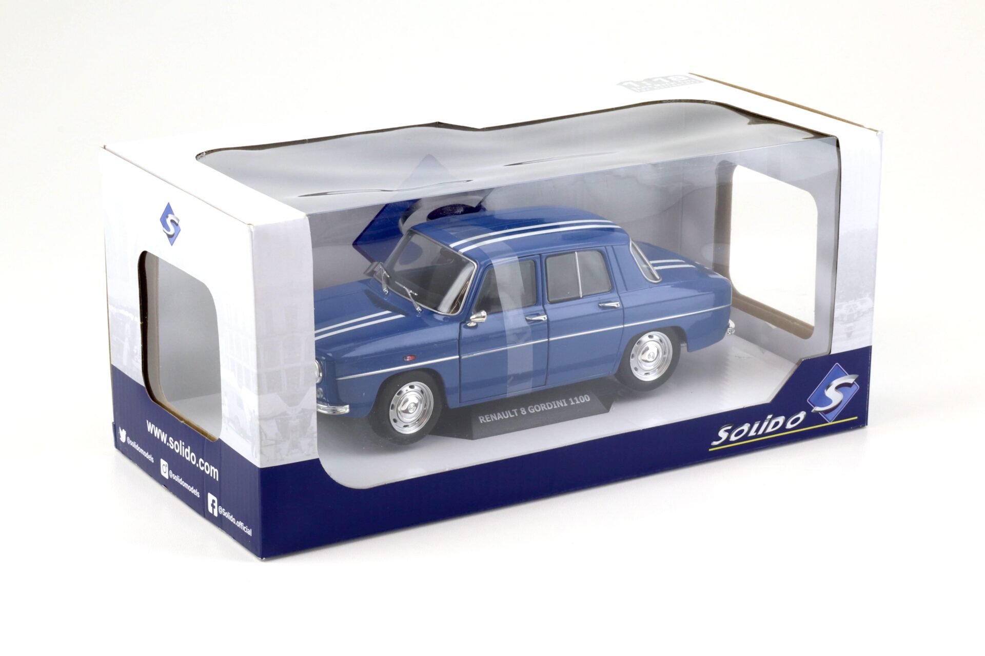1:18 Solido Renault 8 Gordini 1100 blue/white 1967
