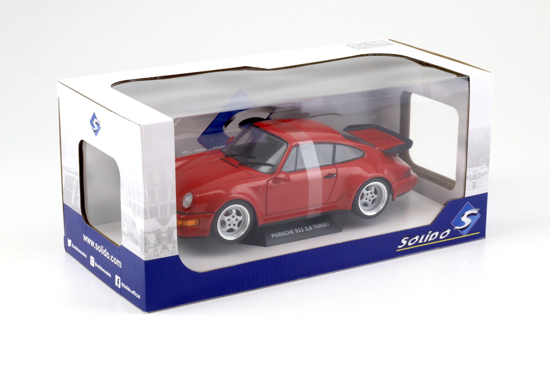 1:18 Solido Porsche 911 964 Turbo 3.6 Coupe 1990 red