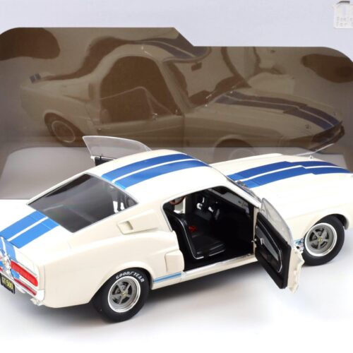 1:18 Solido Shelby Mustang GT500 Coupe white/ blue stripes 1967