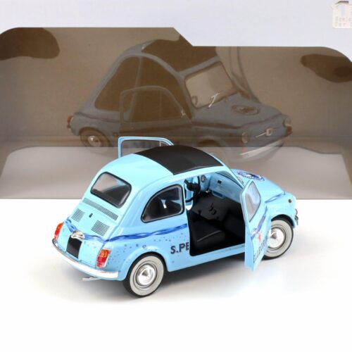 1:18 Solido Fiat 500 San Pellegrino blue