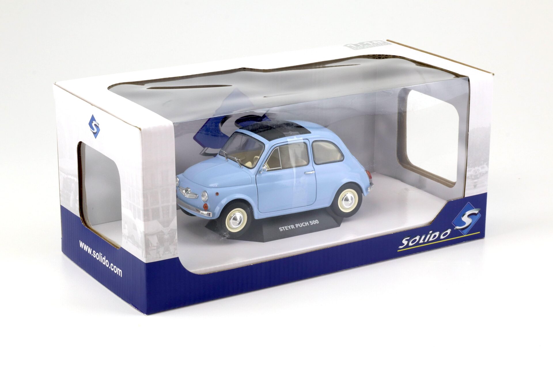 1:18 Solido Steyr Puch 500 steel blue 1969