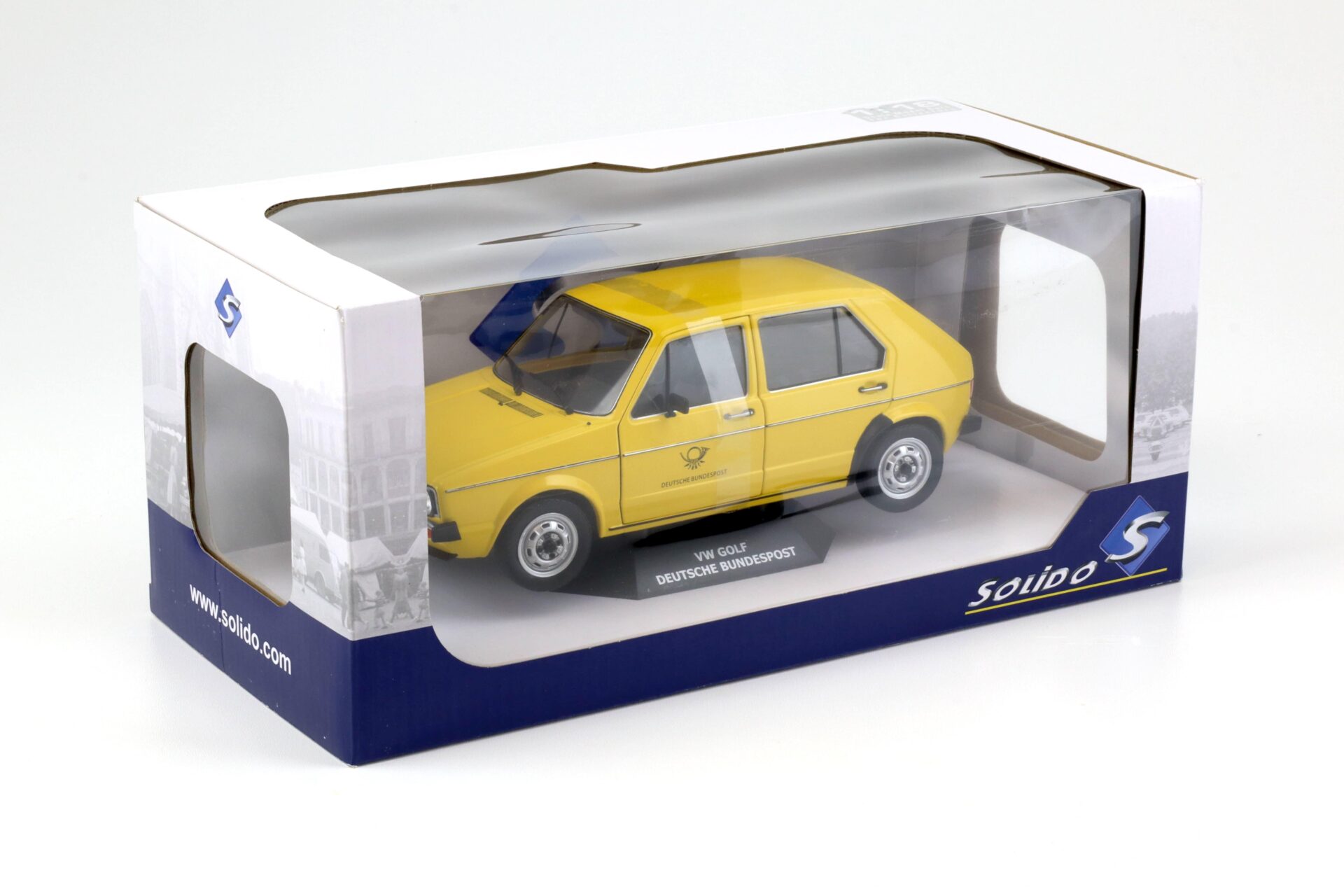 1:18 Solido VW Golf 1 Deutsche Bundespost Post yellow