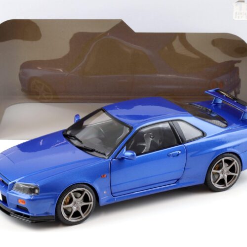 1:18 Solido Nissan Skyline GT-R R34 Bayside blue 1999