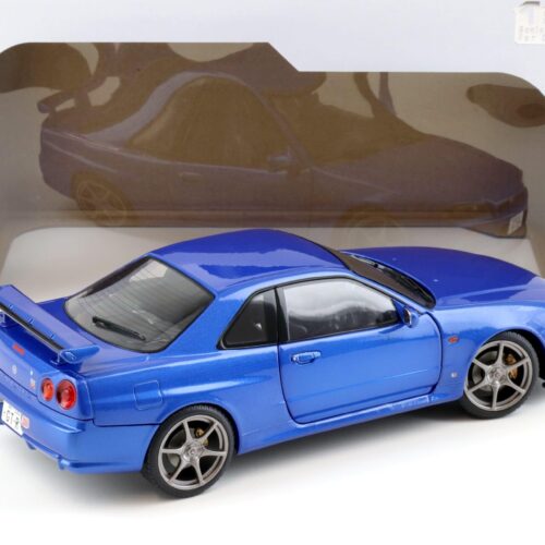 1:18 Solido Nissan Skyline GT-R R34 Bayside blue 1999