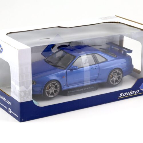 1:18 Solido Nissan Skyline GT-R R34 Bayside blue 1999