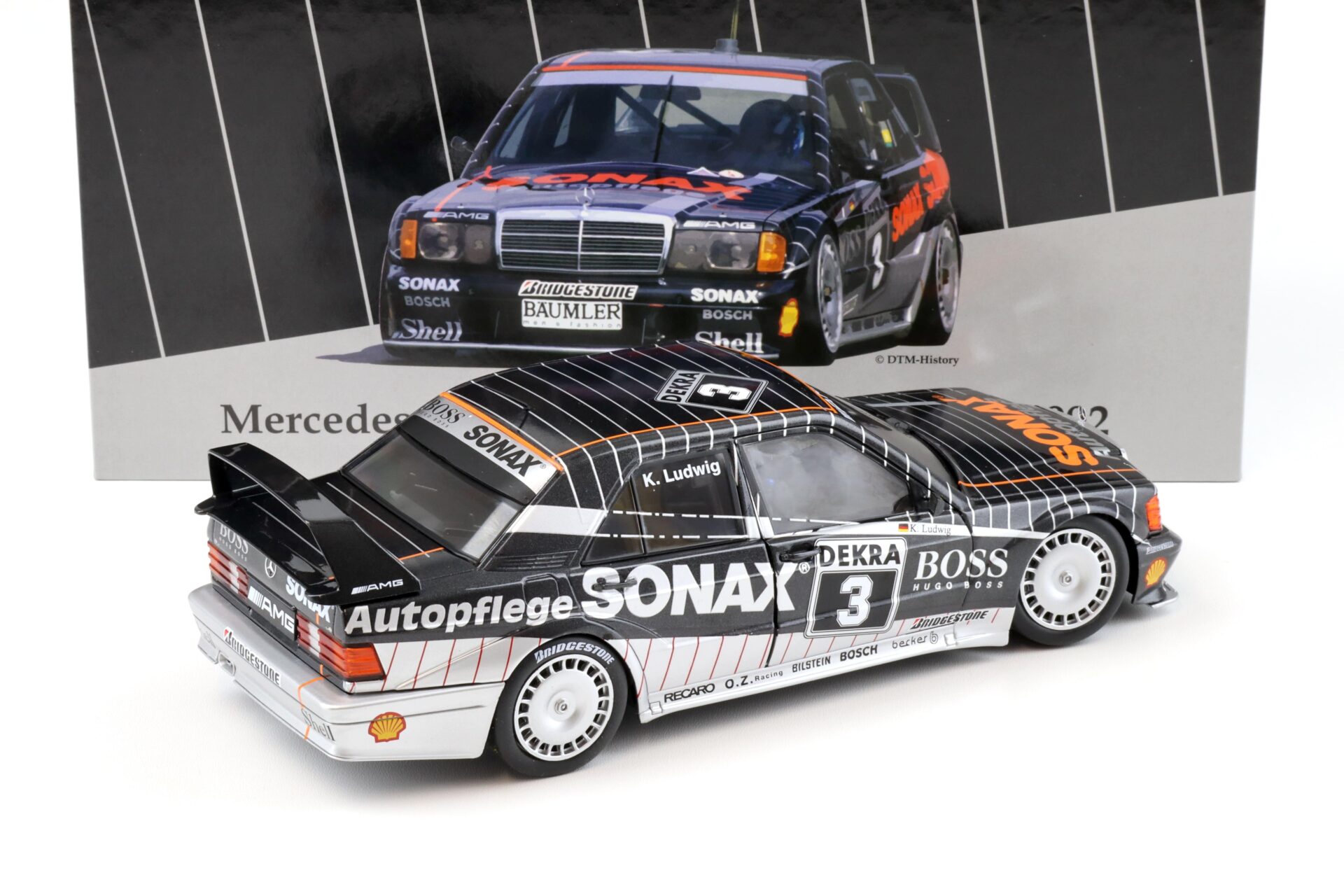 1:18 WERK83 Mercedes 190E 2.5-16 EVO 2 Klaus Ludwig #3 DTM Champion 1992 Collectors box