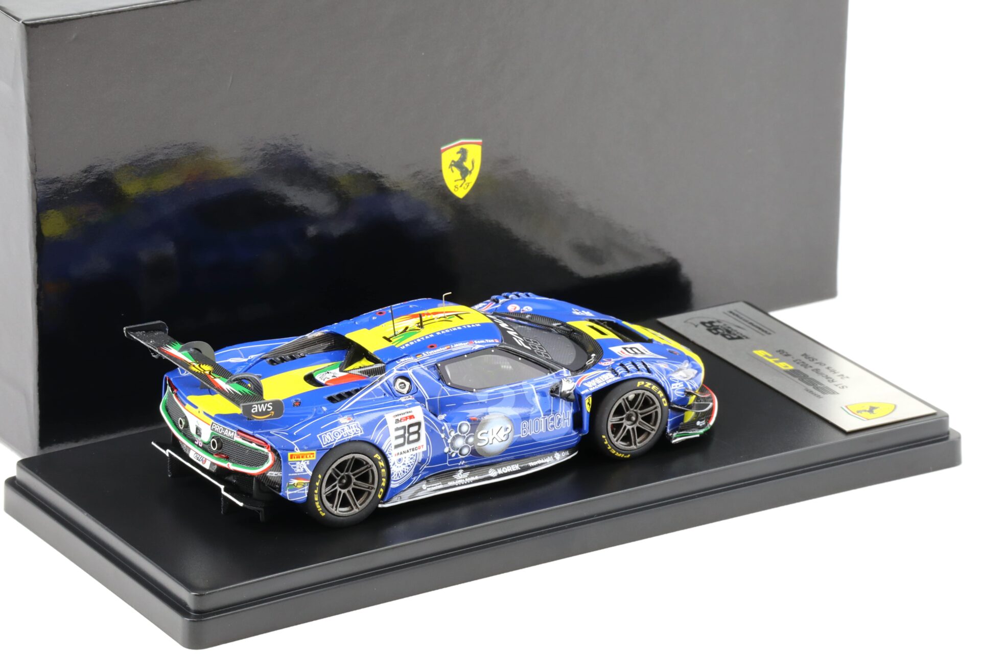 1:43 BBR Competition Ferrari 296 GT3 ST Racing 24h SPA 2023 #38 Sam.Tan/ Miller