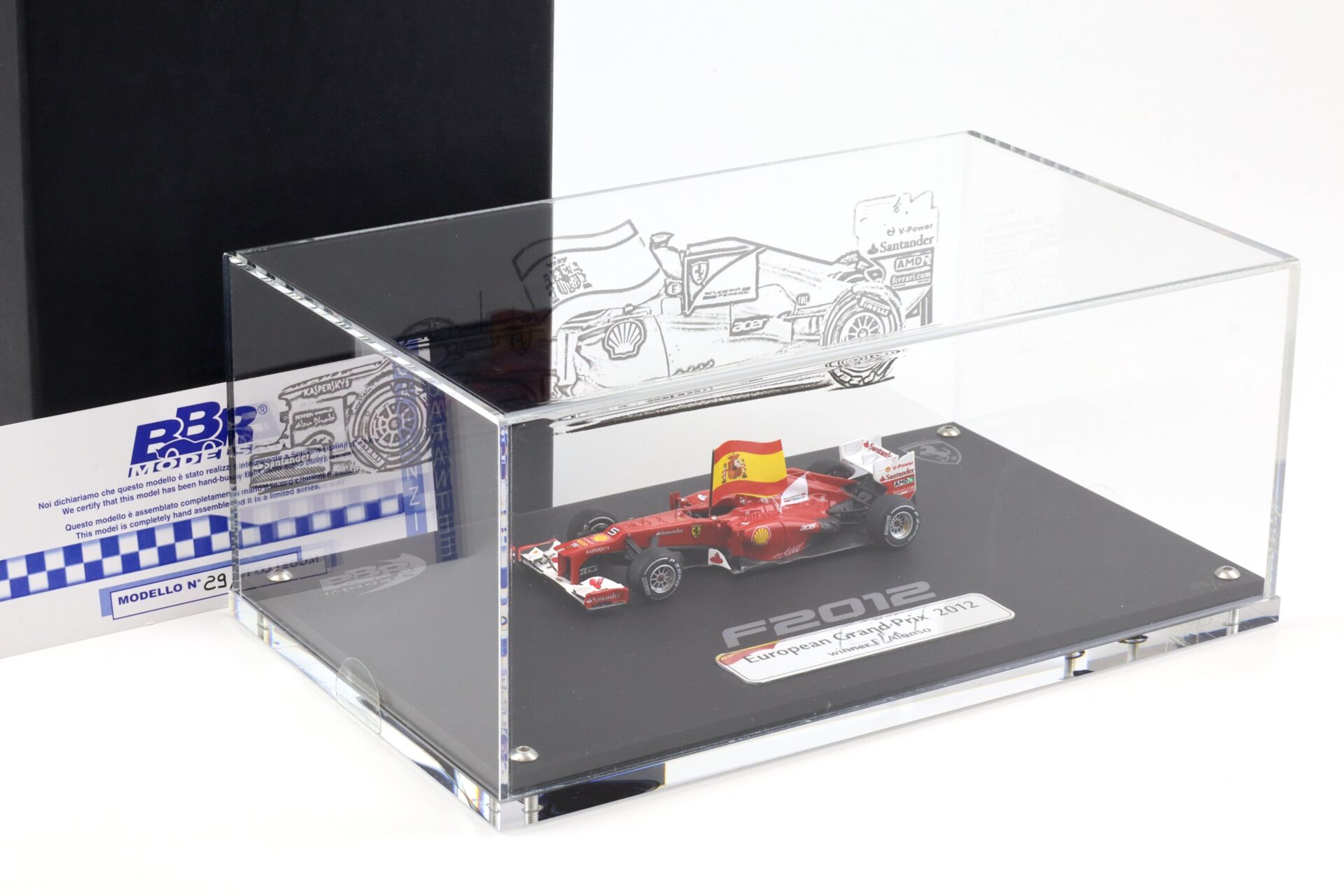 1:43 BBR Ferrari F2012 European Grand Prix 2012 Winner F.Alonso - Limited 60 pcs.