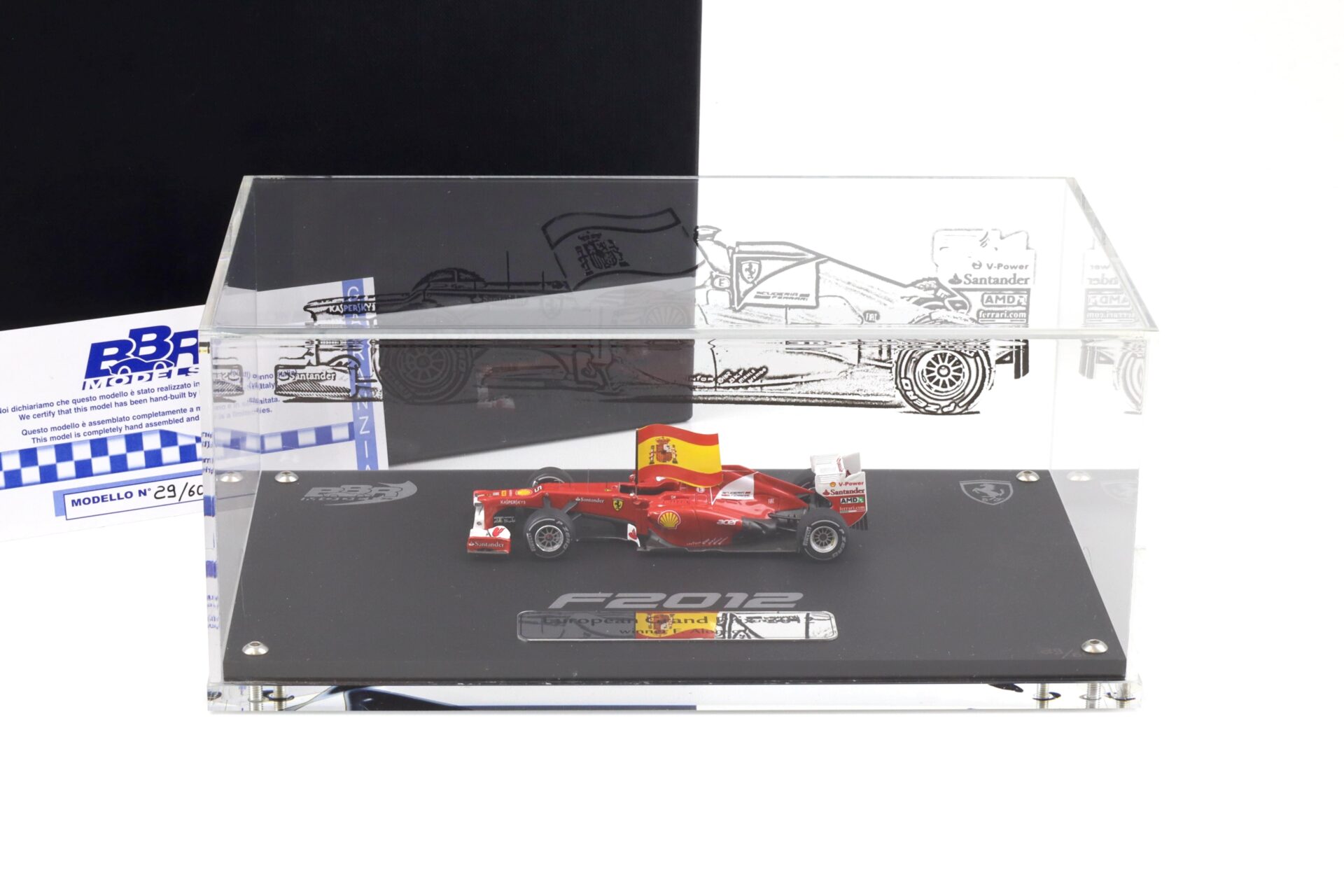 1:43 BBR Ferrari F2012 European Grand Prix 2012 Winner F.Alonso - Limited 60 pcs.