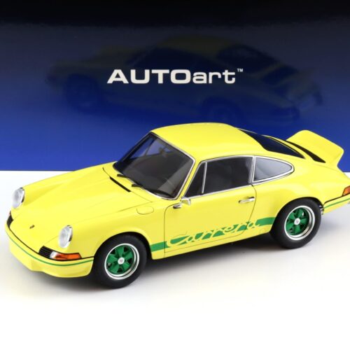 1:18 AUTOart Porsche 911 Carrera RS 2.7 light yellow/ green stripes 78033