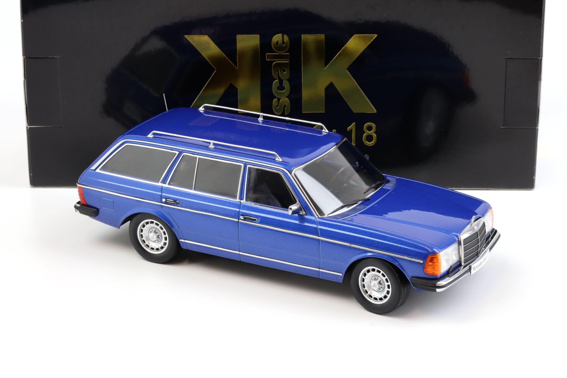 1:18 KK-Scale Mercedes 250T T-Modell S123 blue metallic 1980
