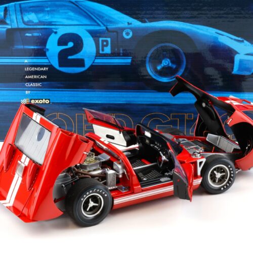 1:18 Exoto Ford GT40 MKII Roadster 1966 red/ white stripes RLG19049