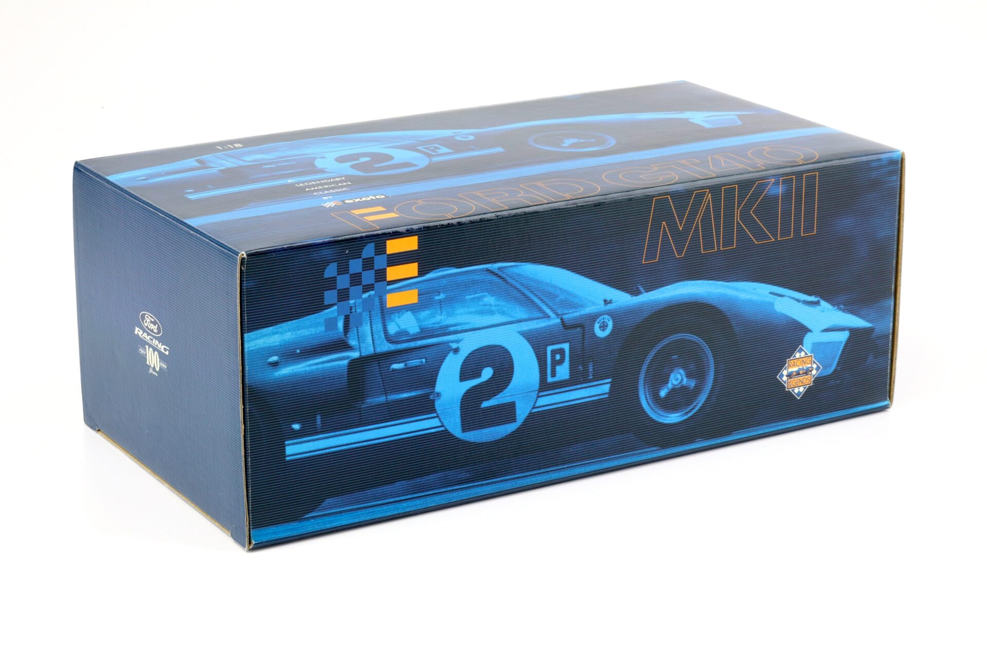 1:18 Exoto Ford GT40 MKII Roadster 1966 red/ white stripes RLG19049