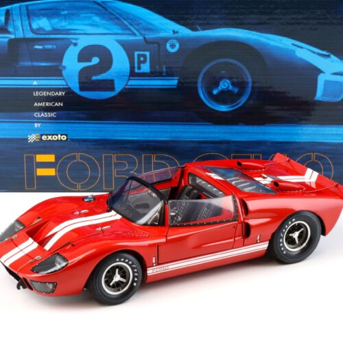1:18 Exoto Ford GT40 MKII Roadster 1966 red/ white stripes RLG19049