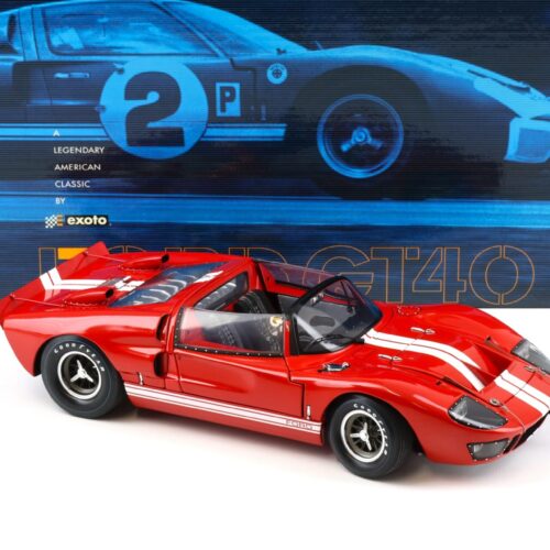 1:18 Exoto Ford GT40 MKII Roadster 1966 red/ white stripes RLG19049