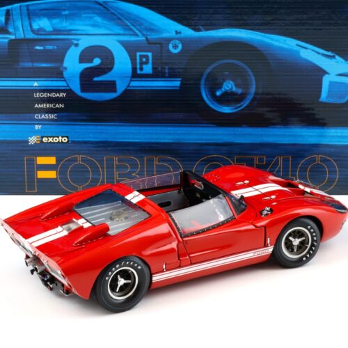 1:18 Exoto Ford GT40 MKII Roadster 1966 red/ white stripes RLG19049