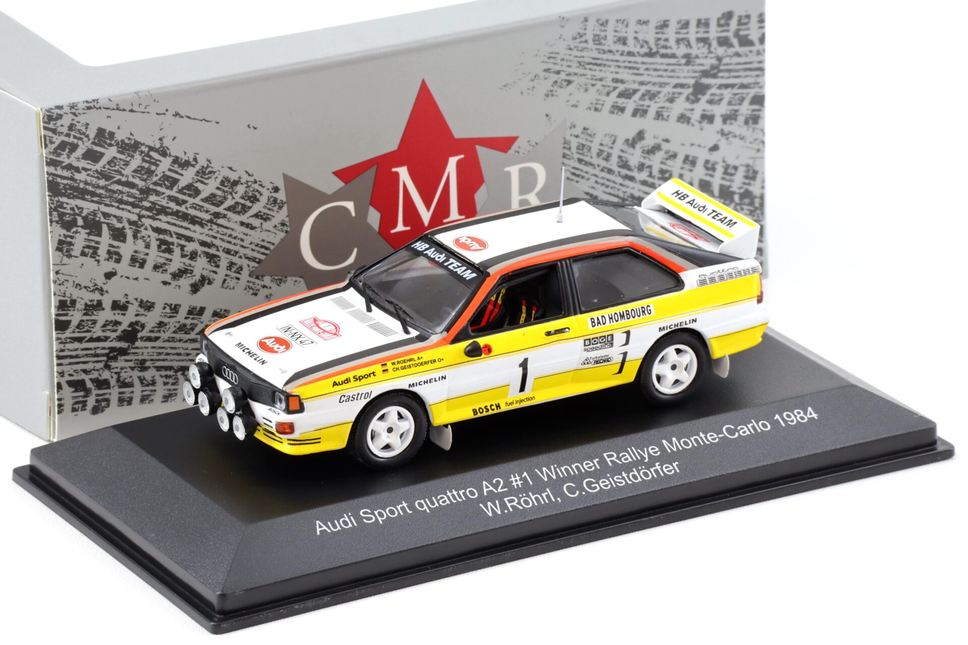 1:43 CMR Audi Sport Quattro A2 #1 Winner Rallye Monte Carlo 1984 Röhrl/ Geistdörfer