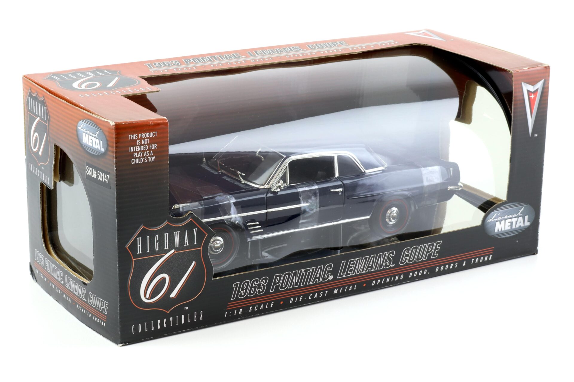 1:18 Highway61 Pontiac Lemans Coupe 1963 dark blue 50147