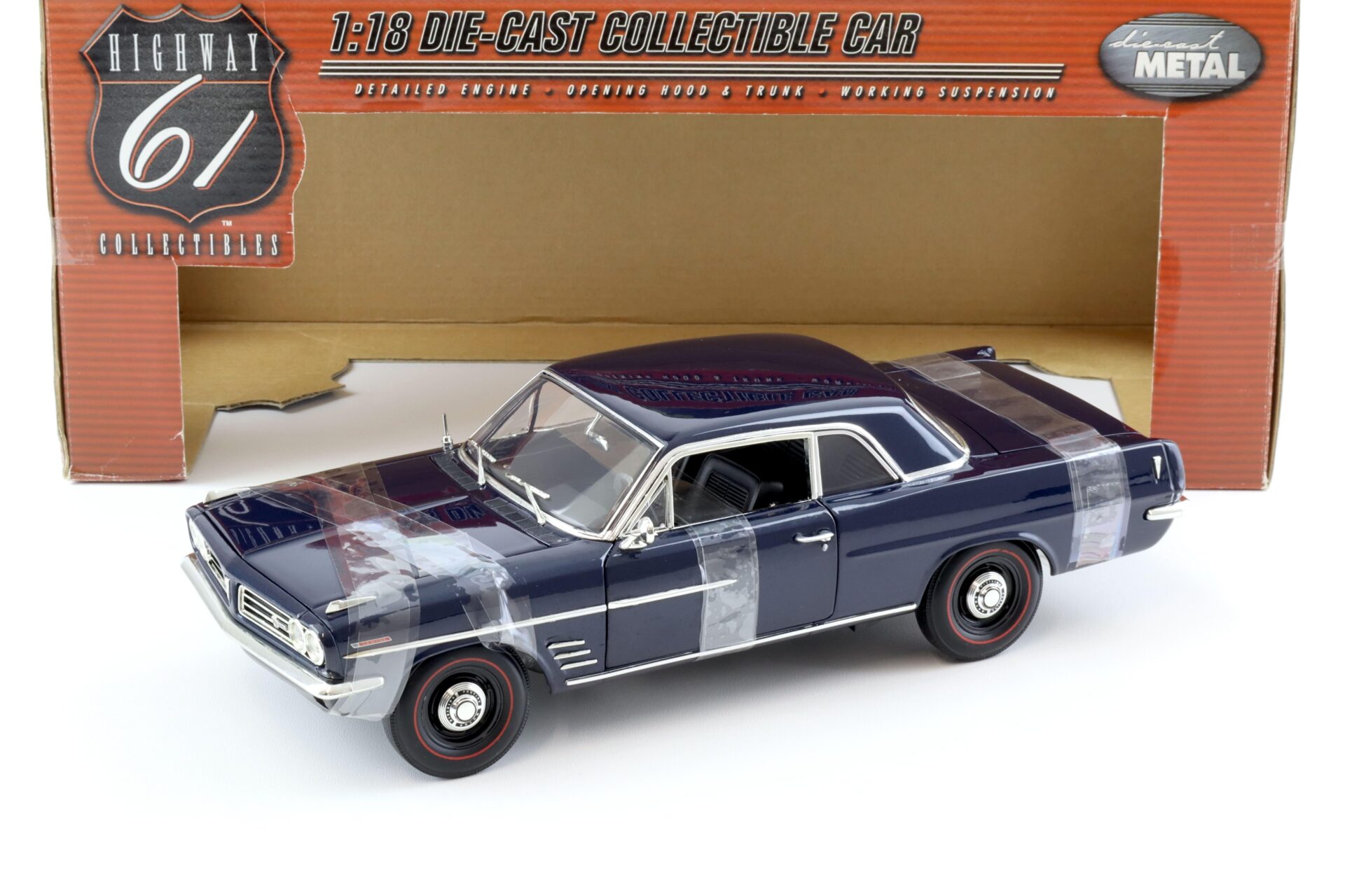 1:18 Highway61 Pontiac Lemans Coupe 1963 dark blue 50147