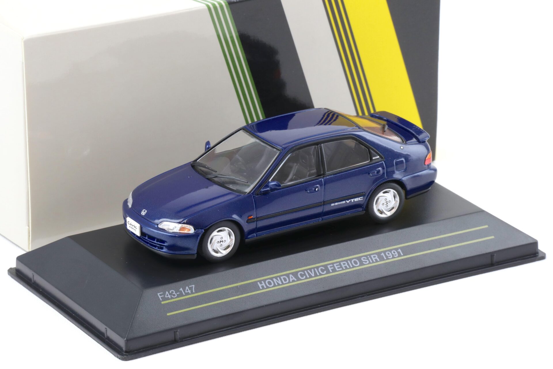 1:43 First43 Honda Civic Ferio SiR 1991 Herverd blue pearl