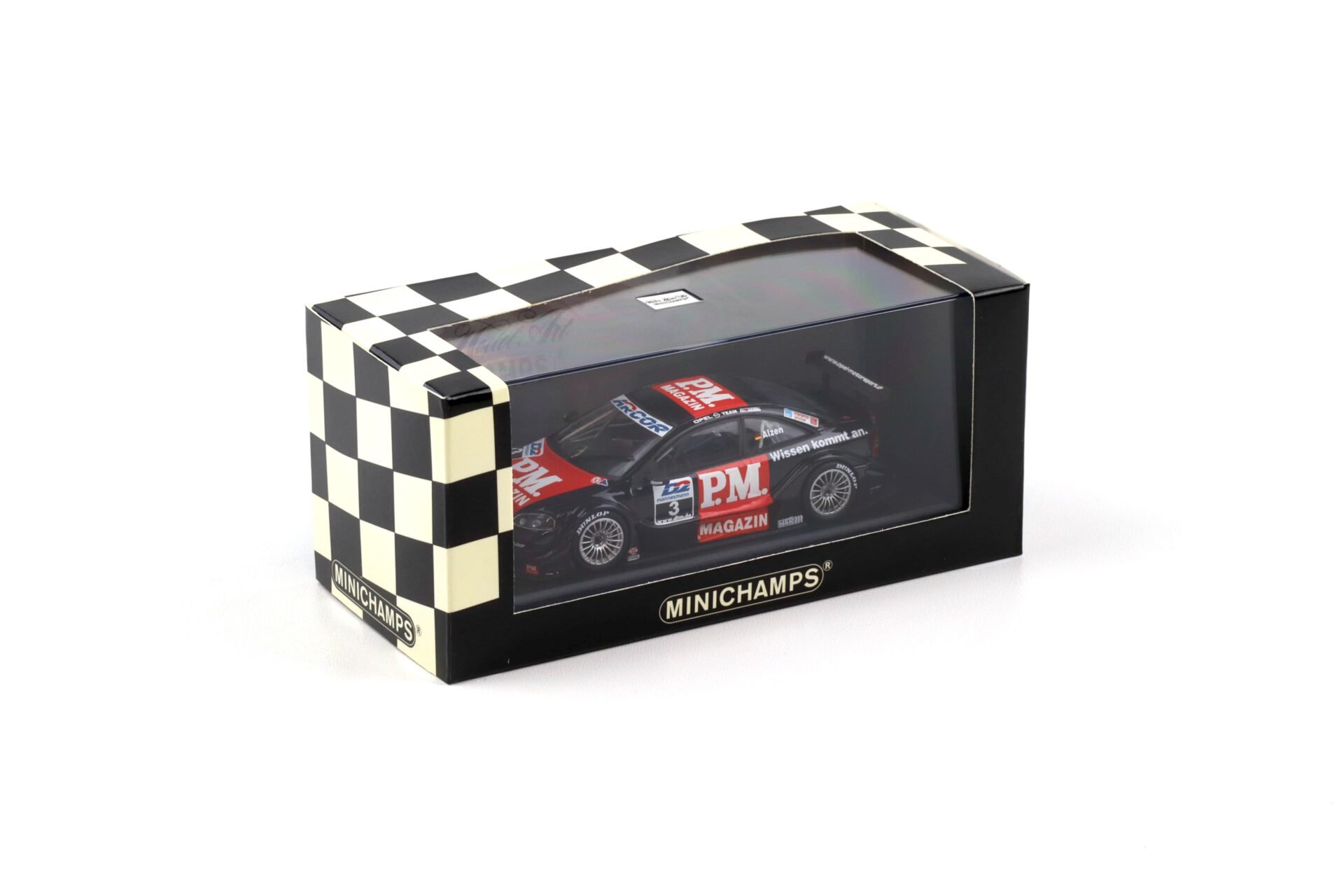 1:43 Minichamps Opel V8 Coupe DTM 2000 Team Holzer #3 U.Alzen P.M. Magazin