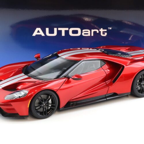 1:12 AUTOart Ford GT 2017 liquid red/ silver stripes 12106