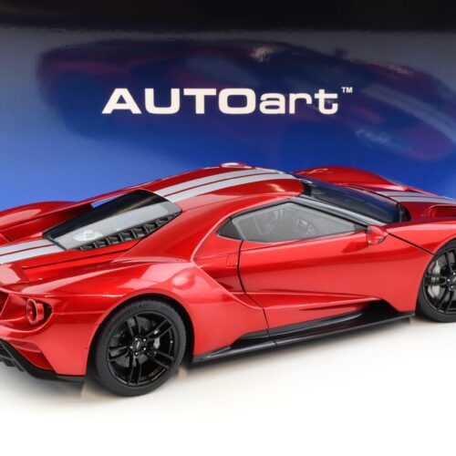 1:12 AUTOart Ford GT 2017 liquid red/ silver stripes 12106
