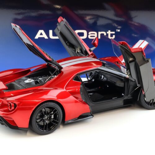 1:12 AUTOart Ford GT 2017 liquid red/ silver stripes 12106