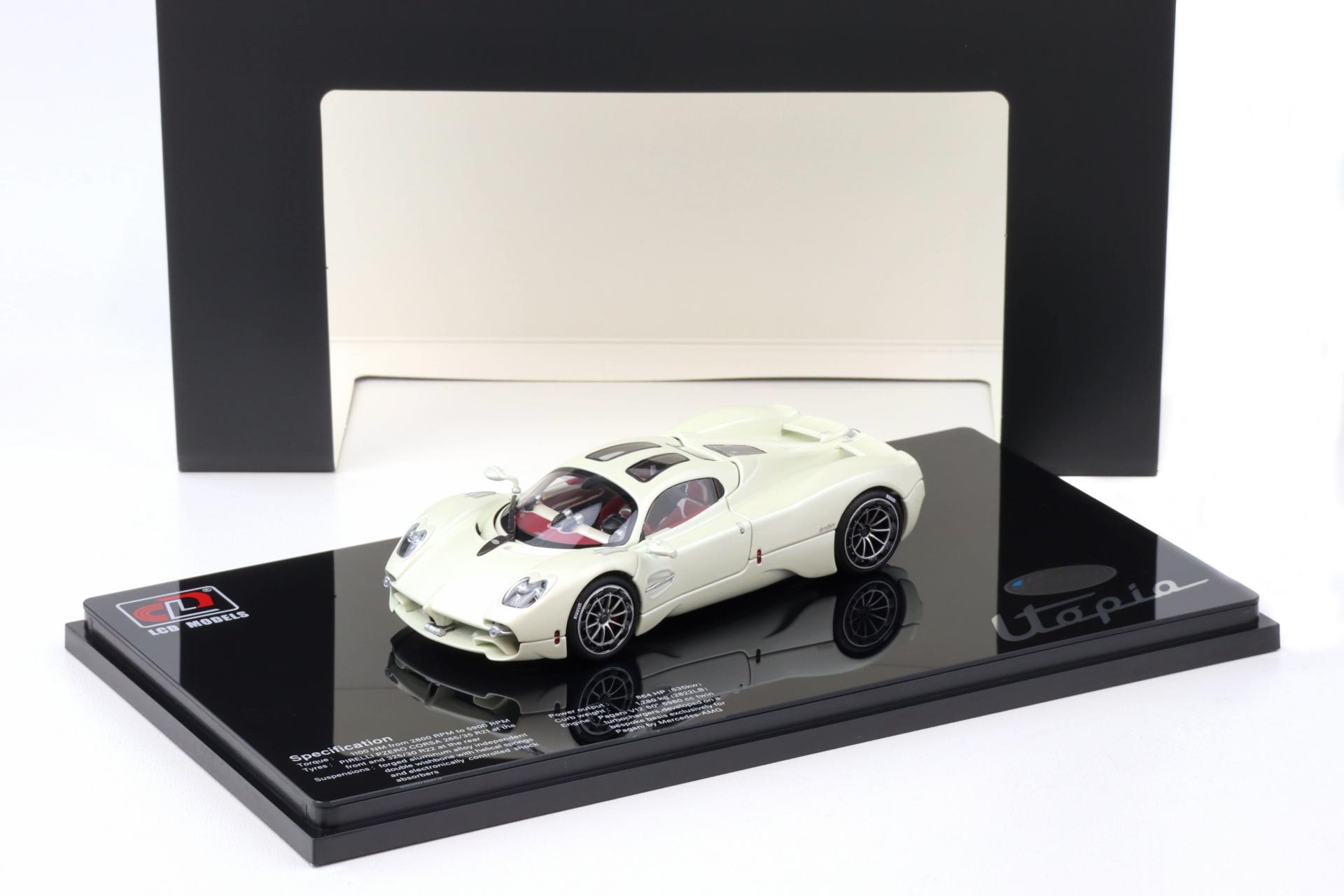 1:43 LCD Models Pagani Utopia Coupe white/ light gold LCD43012-WH