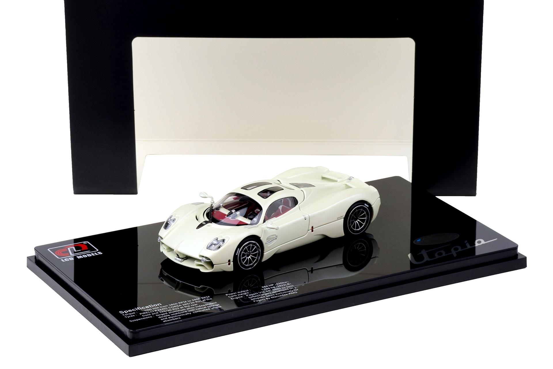 1:43 LCD Models Pagani Utopia Coupe white/ light gold LCD43012-WH