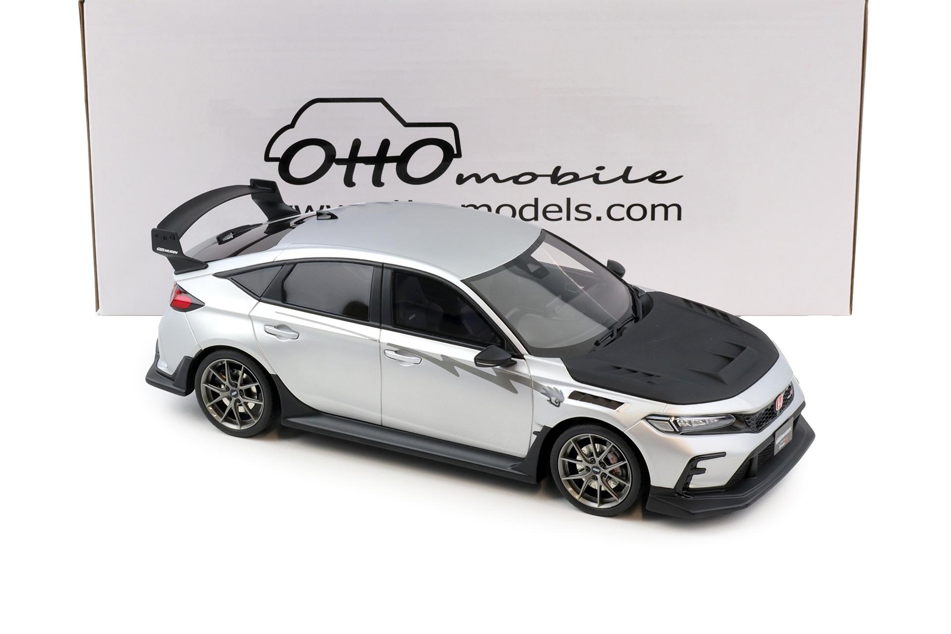 1:18 OTTO mobile OT1133 Honda Civic Type R Mugen Group B matt silver 2024