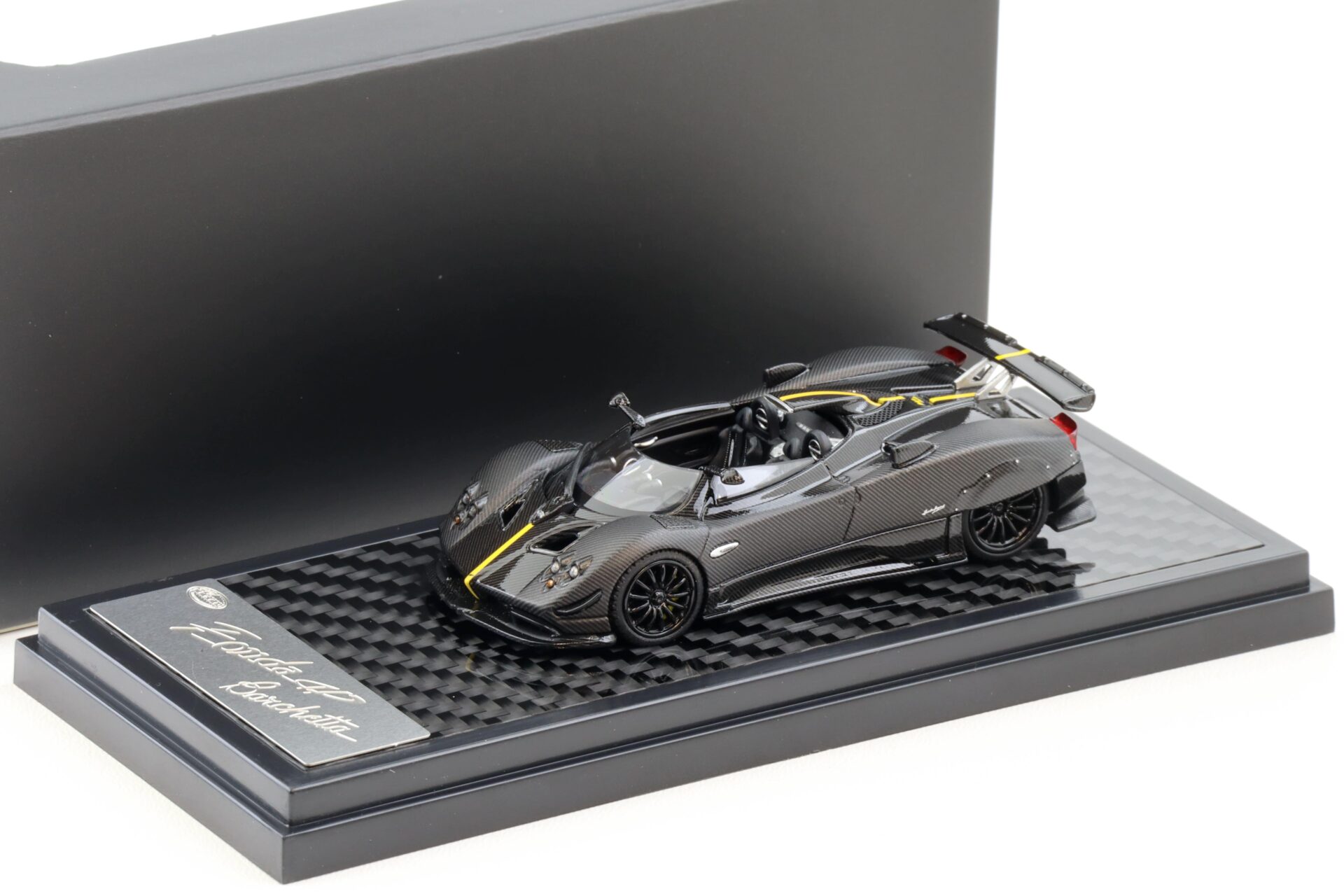 1:64 LCD Models Pagani Zonda HP Barchetta Carbon black LCD64018-CB