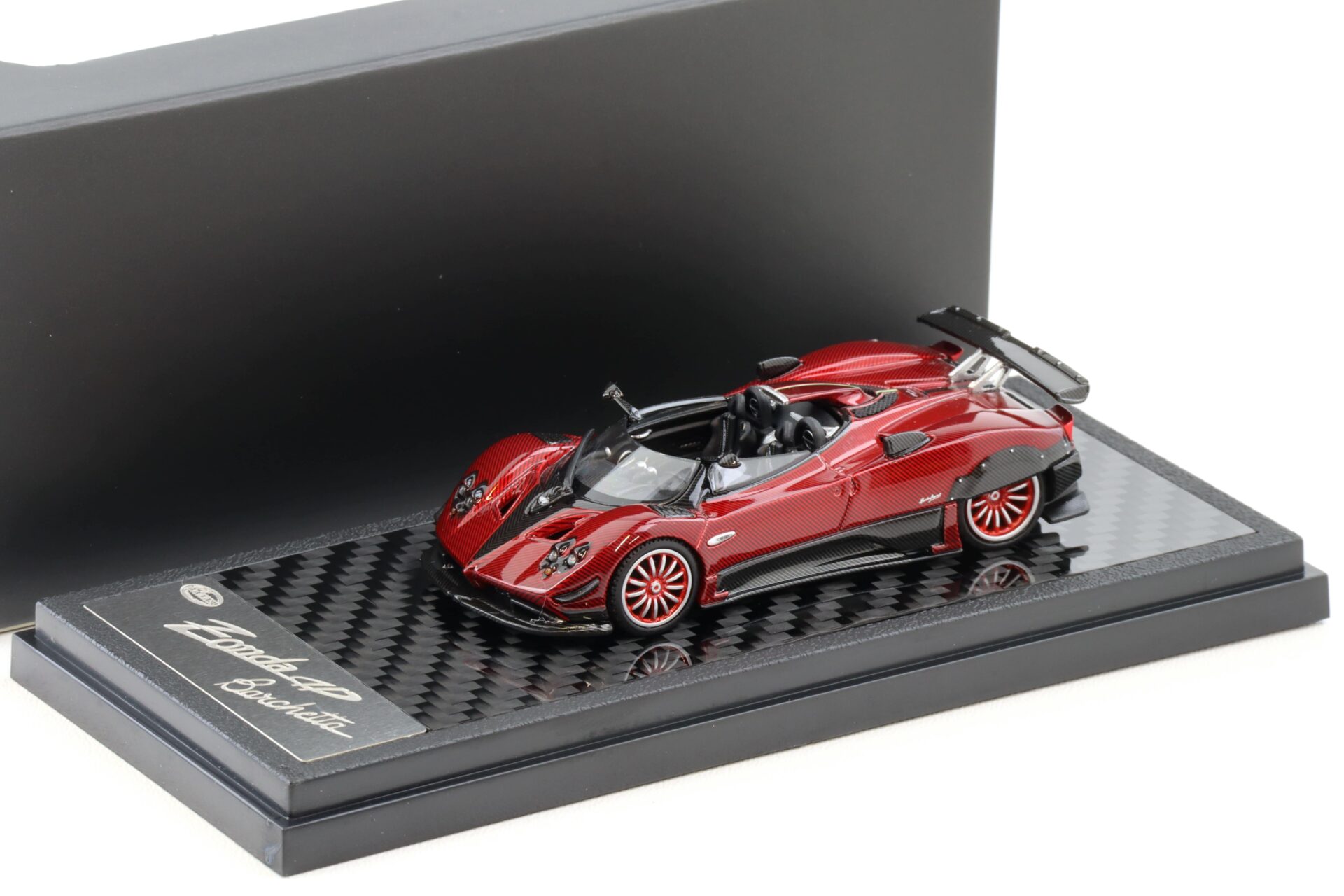1:64 LCD Models Pagani Zonda HP Barchetta Carbon red LCD64018-CR