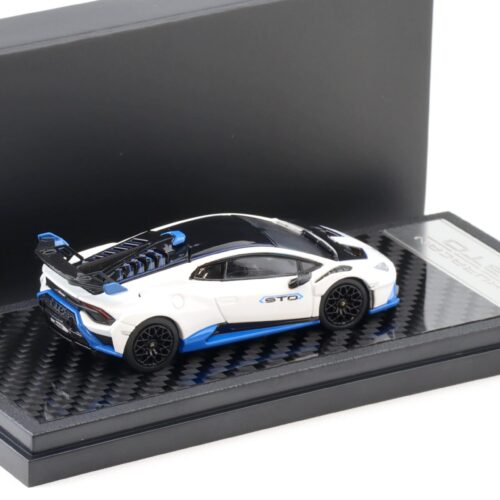 1:64 LCD Models Lamborghini Huracan STO Coupe white/ blue LCD64043-WH