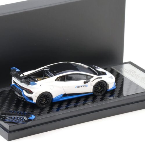 1:64 LCD Models Lamborghini Huracan STO Coupe white/ blue LCD64043-WH