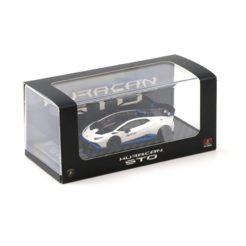 1:64 LCD Models Lamborghini Huracan STO Coupe white/ blue LCD64043-WH