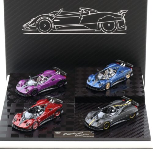 1:64 LCD Models Pagani Zonda HP Barchetta 4-Car Carbon Set - Limited 699 pcs.