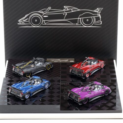 1:64 LCD Models Pagani Zonda HP Barchetta 4-Car Carbon Set - Limited 699 pcs.