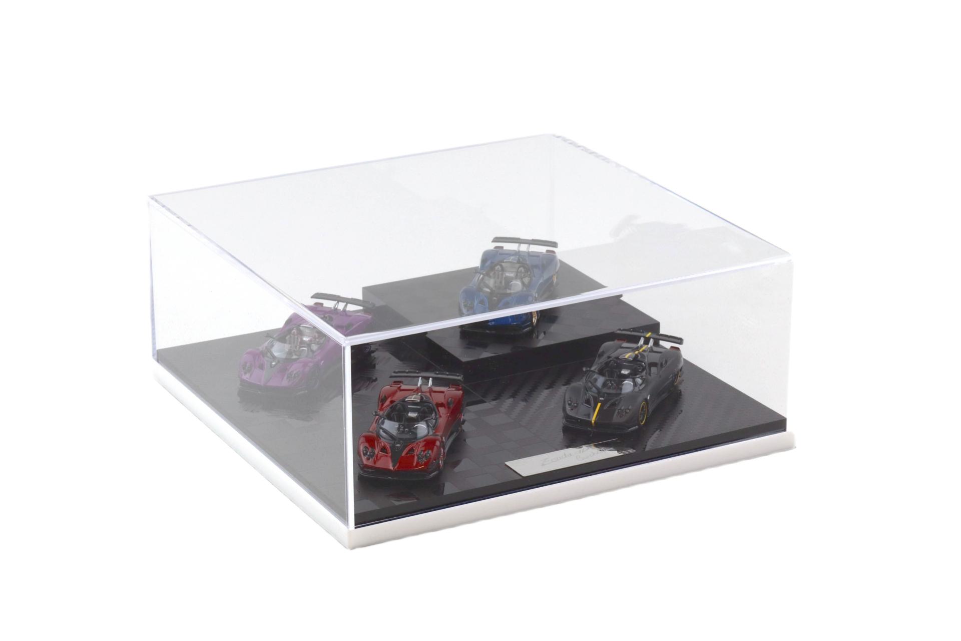 1:64 LCD Models Pagani Zonda HP Barchetta 4-Car Carbon Set - Limited 699 pcs.