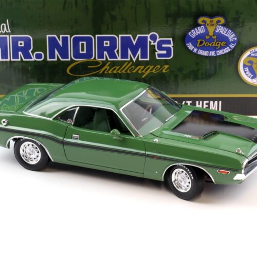1:18 Greenlight 1970 Dodge Challenger R/T 426 Hemi Coupe Mr.Norms green/ black