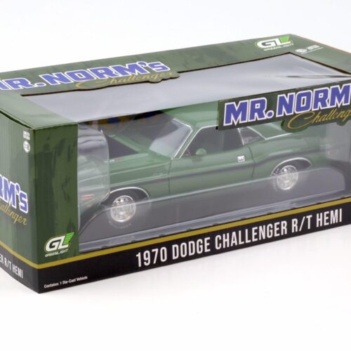 1:18 Greenlight 1970 Dodge Challenger R/T 426 Hemi Coupe Mr.Norms green/ black