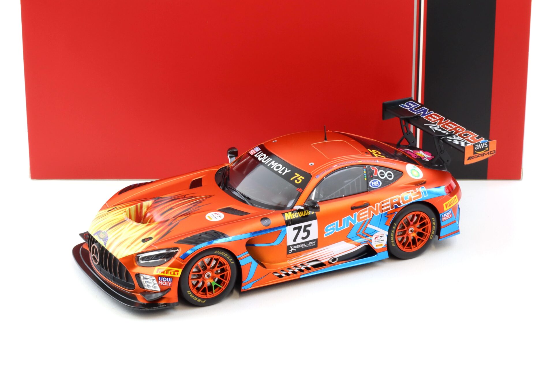 1:18 IXO Mercedes AMG GT3 EVO Winner 12h Bathurst 2022 #75 SunEnergy