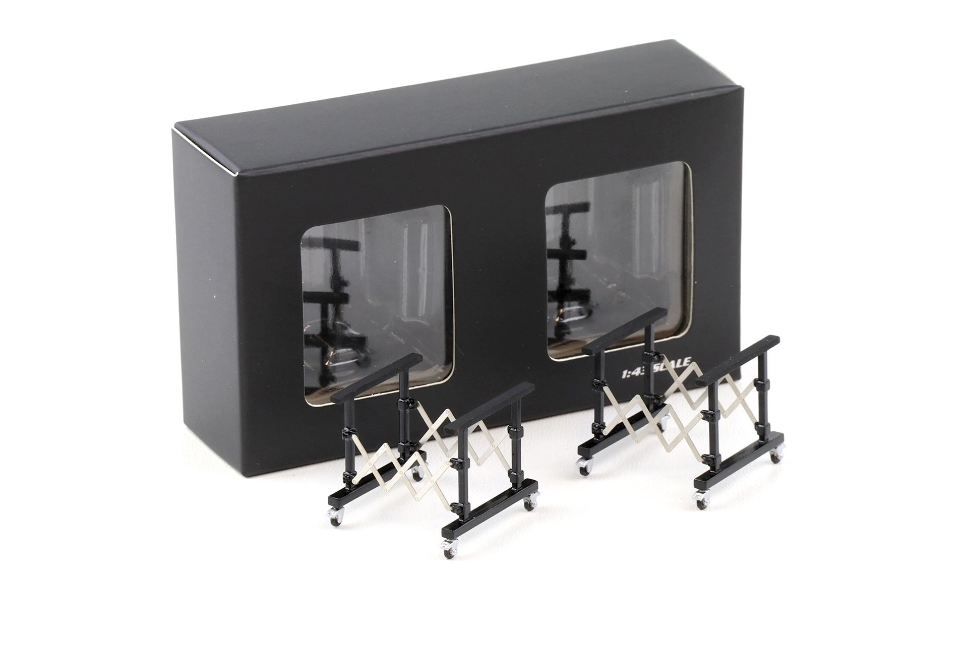 1:43 LCD Models Hood Holder Set 2 pcs. Semi Gloss black LCD-09-SGW