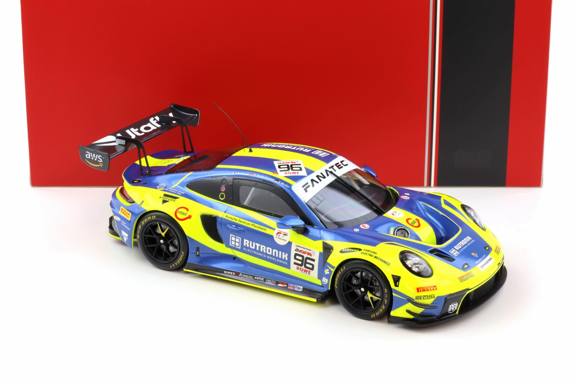 1:18 IXO Porsche 911 992 GT3 R #96 Rutronik Racing 9th 24h SPA 2024