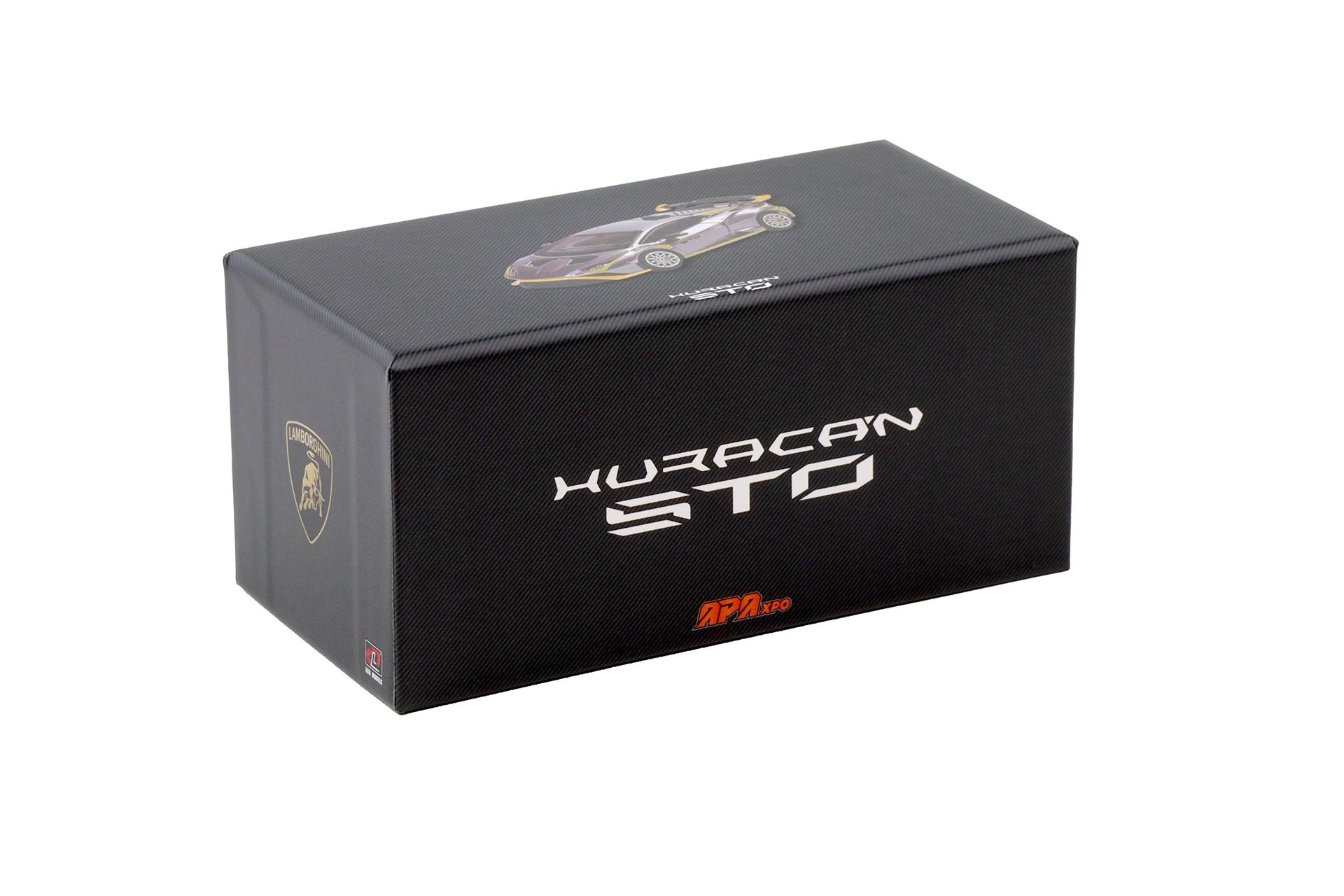 1:64 LCD Models Lamborghini Huracan STO Coupe grey metallic/ yellow LCD64043-SG