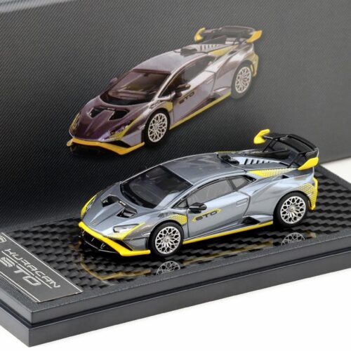 1:64 LCD Models Lamborghini Huracan STO Coupe grey metallic/ yellow LCD64043-SG