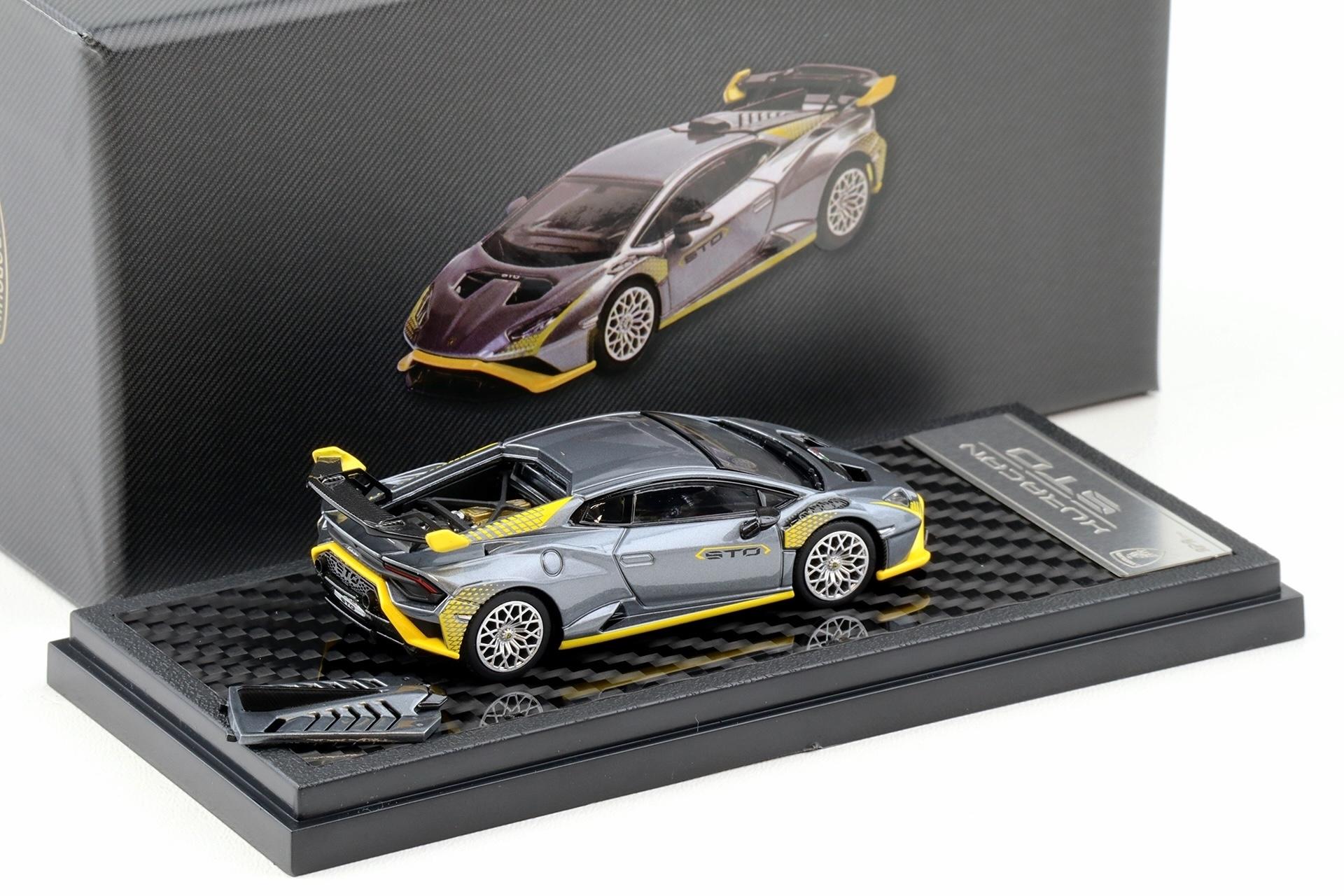 1:64 LCD Models Lamborghini Huracan STO Coupe grey metallic/ yellow LCD64043-SG