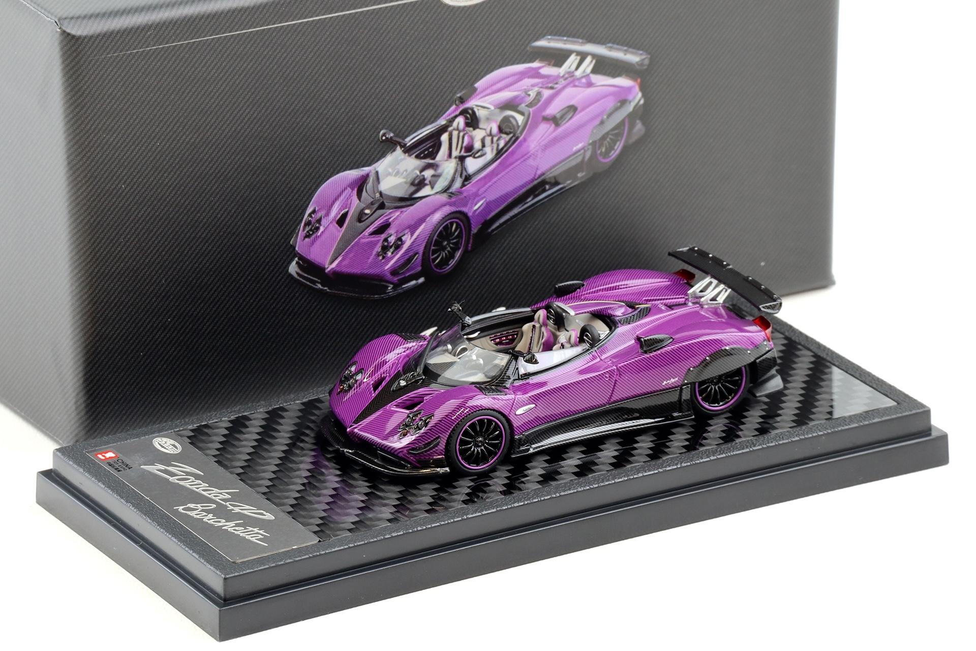 1:64 LCD Models Pagani Zonda HP Barchetta Carbon purple LCD64018-CP
